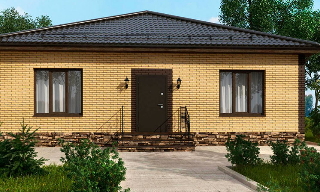 Проекты одноэтажных домов из кирпича | Строй-Злв - Узловая от 3600 рублей