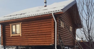 Баня из оцилиндрованного бревна под ключ в Узловой - от 133692 рублей